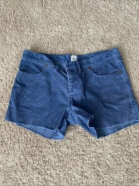GAP Women's Medium Blue Denim corduroy Cutoff Shorts